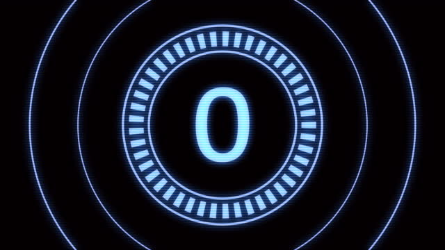 Simple Cyber-style Countdown Animation: 5 Sec.