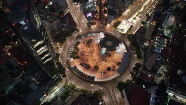 Hyperlapse view of modern city at Insurgentes Mexico City Mexico CDMX timelapse aerial shot