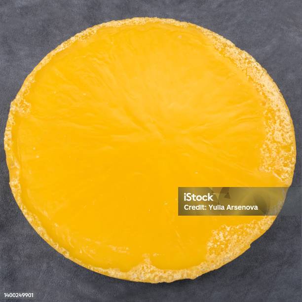 Yellow Beeswax Closeup On Gray Background Flatlay View Stock Photo - Download Image Now