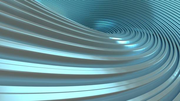 istock Abstract geometric wavy folds background 1400251647
