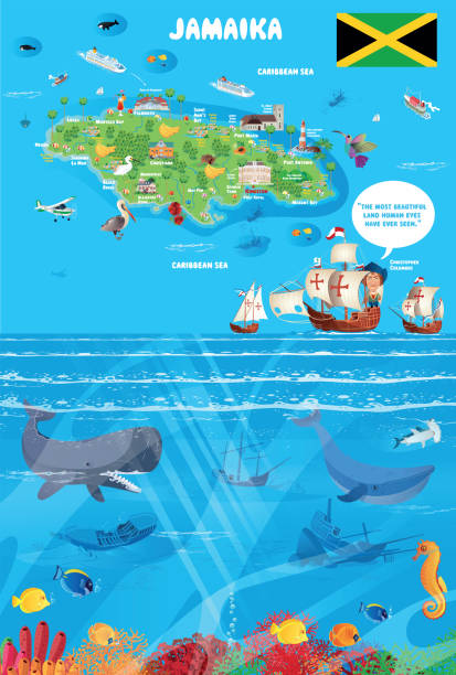 Cartoon Map of Jamaica and Undersea Cartoon Map of Jamaica and Undersea
https://maps.lib.utexas.edu/maps/americas/jamaica_physio-2002.jpg dunns river falls stock illustrations