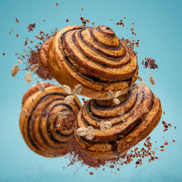 istock Cinnamon rolls buns with cocoa filling 1400253205