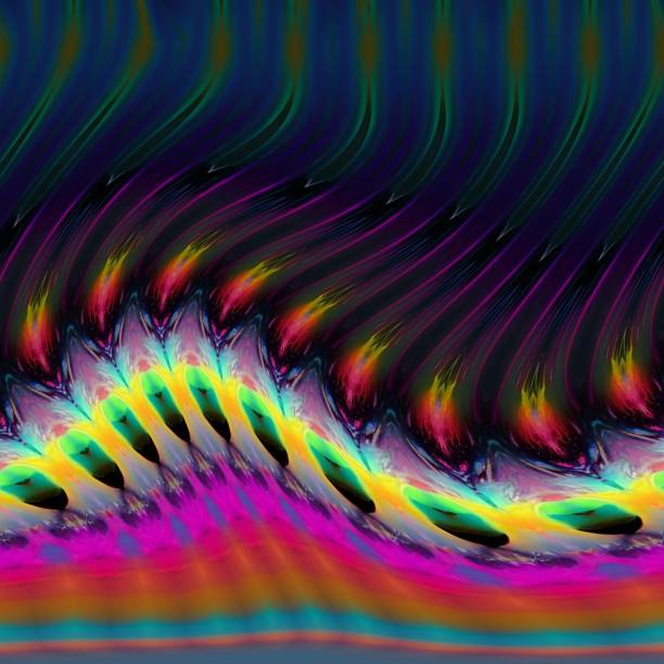 istock Black petunia flower concept with exotic color abstract kaleidoscope style, seamless pattern, spiral and blooming flower 1400256725