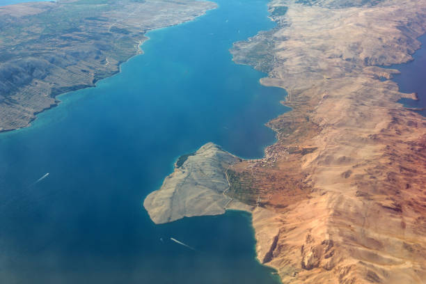 istock Croatia coast aeral view. Zadar reviera 1400257280