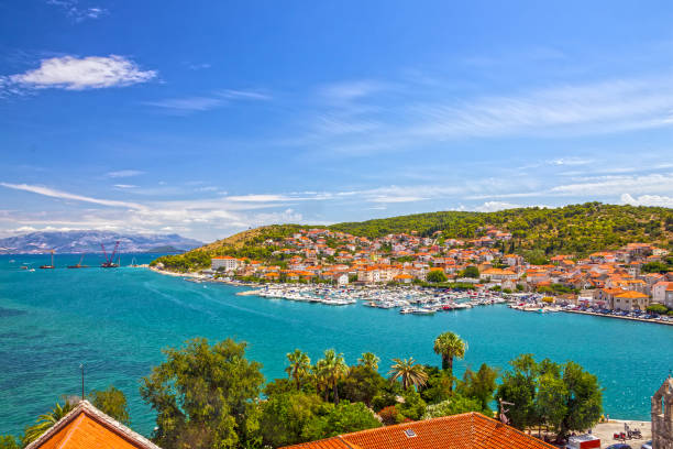 istock Trogir, Croatia, town panoramic view, Croatian tourist destination. 1400257531