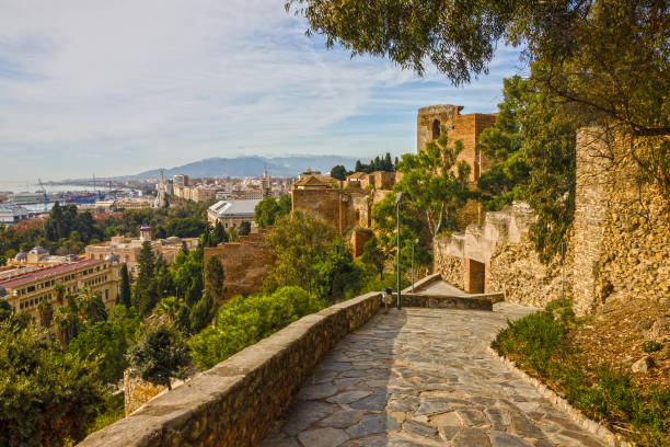 istock Malaga fortress, Spain, Gibralfaro Castle architecture 1400257984
