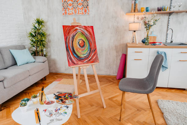 istock Cozy creative artist environment at home 1400260000