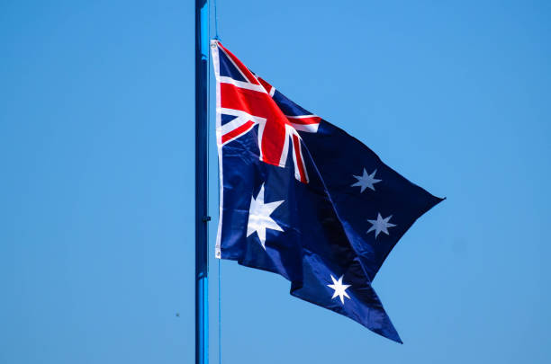 istock The flag of Australia 1400260016