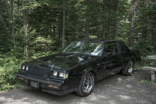 Moncton, New Brunswick, Canada - July 11, 2015 :  1987 Buick Grand National, Centennial Park during 2015 Atlantic Nationals, Moncton, NB, Canada.