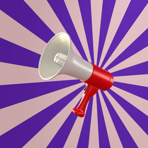 istock Megaphone with Music Notes, Concept for Message, Advertisement, Announcement. 3d Rendering 1400265144
