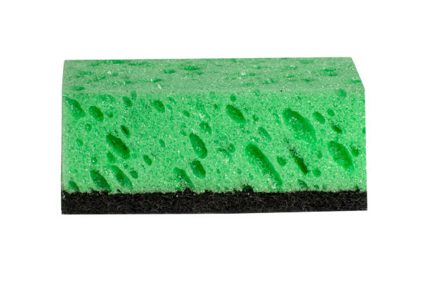 istock Green dish cleaning wash sponge isolated on the white background 1400265211