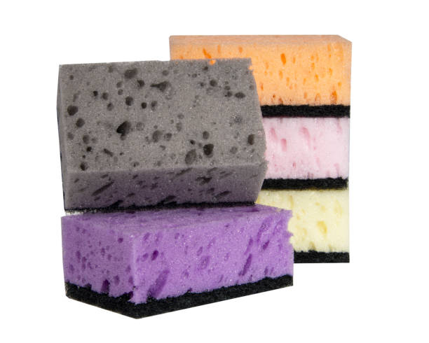 istock Different dish cleaning wash sponge isolated on the white background 1400267571
