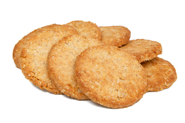 istock Cereal classic cookies isolated on the white background 1400270468