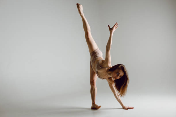 istock Young woman dancer dancing high heels dance. 1400270843
