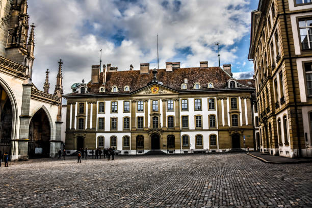 Buildings Around Bern Munster Cathedral. The building is an abbey building dating from between 1745 and 1755. It's part of the cathedral known as monastery building.