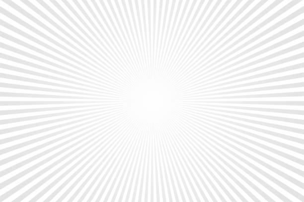 Abstract Gray Rays Background Comic gray sun ray effect, sunburst backdrop pattern. Star burst background. Sunburst grey backdrop, sunbeam pattern background light beam stock illustrations