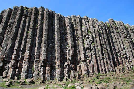 County Antrim, Northern Ireland: -The Giant's Causeway is an area of some 40,000 interlocking basalt columns, the result of an ancient volcanic eruption.