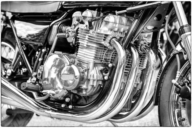 istock Engine block of a motorcycle from the 1970s 1400284452