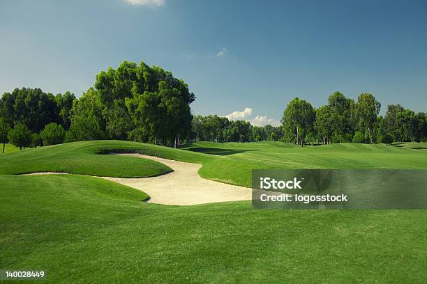 Beautiful Golf Course With Sand Trap Stock Photo - Download Image Now - Golf, No People, Horizontal