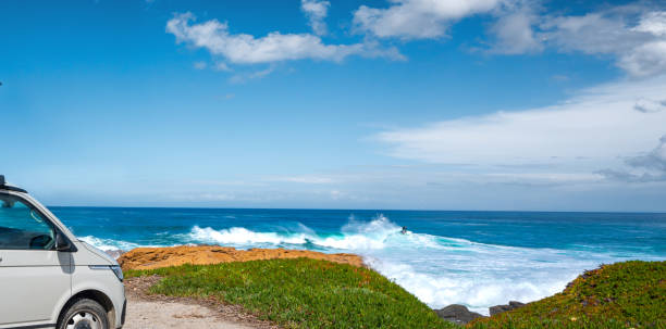 istock Transporter Camping Van in the coastal Nature 1400285149