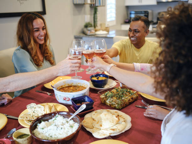 istock Friends at a Dinner Party 1400286261