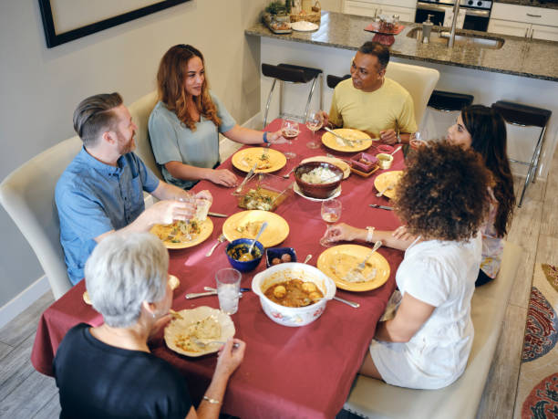 istock Friends at a Dinner Party 1400286424