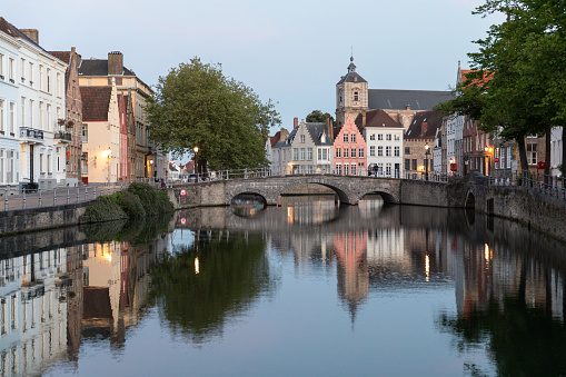 Bruges, Belgium in the springtime.