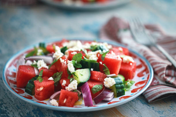 istock Watermelon Cucumber Salad 1400289733