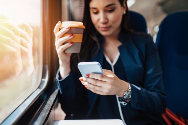 istock Businesswoman at train station 1400290414
