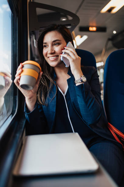 istock Businesswoman at train station 1400290439