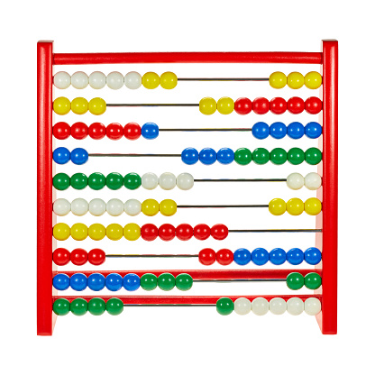 An abacus serves as a simple mechanical calculator or is just a toy.