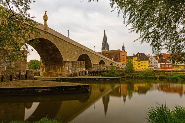 istock stony bridge and river danube with view to downtown Regensburg 1400295625
