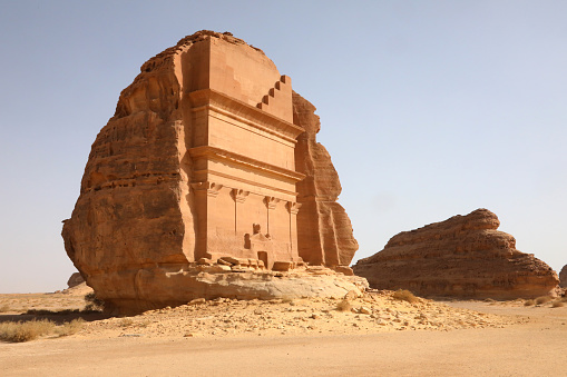 Tarout Island, Al-Qatif county, Dammam, Eastern Province, Saudi Arabia: western side of the 16th century Portuguese fortress built on the island's tallest hill, over a Phoenician temple, that was dedicated to Astarte and several other previous settlements, dating back to 5000 BC. Fortress built with sea mud, gypsum, and stone, located in the Deira neighborhood, Tarut Hill.