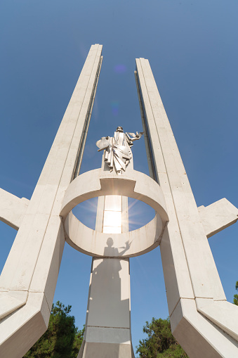 Edirne, Turkey, 27 August 2021: Treaty of Lausanne Monument and Museum. It represents the re-joining of Karaağaç region to Turkish territory with the Treaty of Lausanne and the diplomatic victory won.