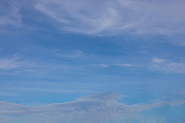 Beautiful view of blue sky with cirrus clouds.