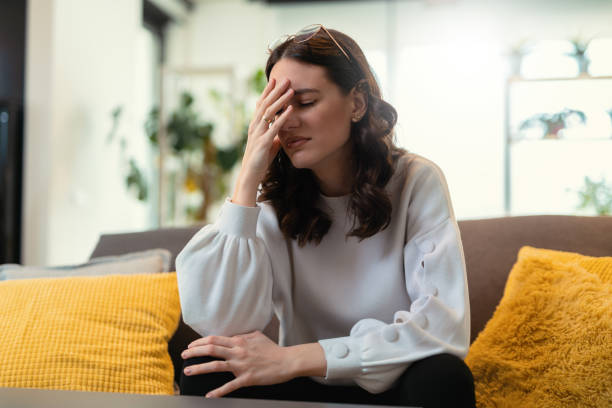 istock Upset young lady having bad day, spending weekend on her own, feeling lonely 1400301777