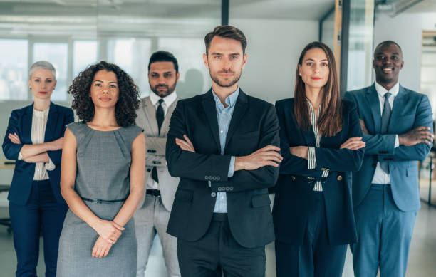 retrato del equipo de negocios - turkish ethnicity white black contemporary fotografías e imágenes de stock