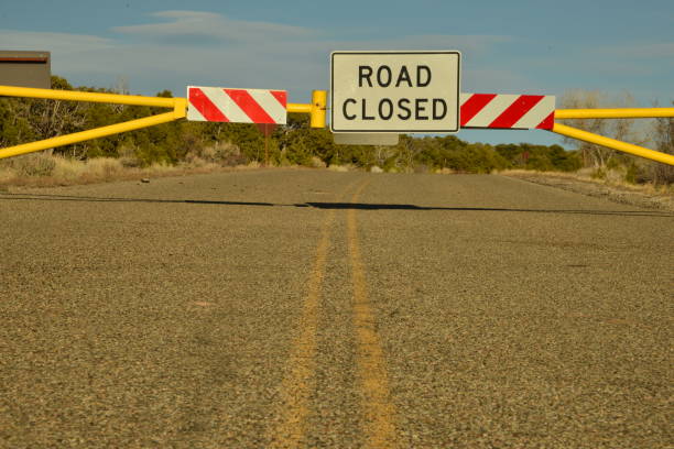 istock Blocked Road At National Park 1400311213