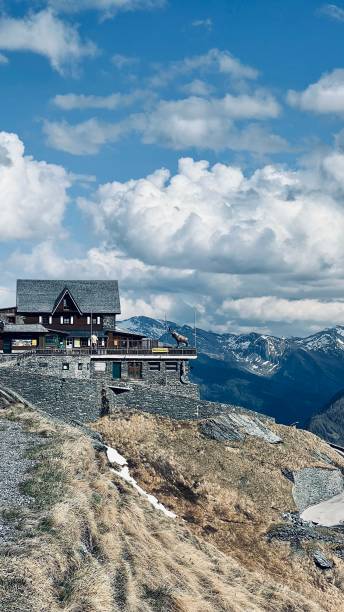 istock Wooden building on the mountain. 1400312130