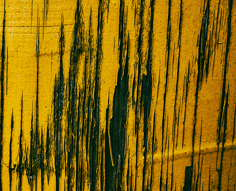 a texture of yellow wall with scratches
