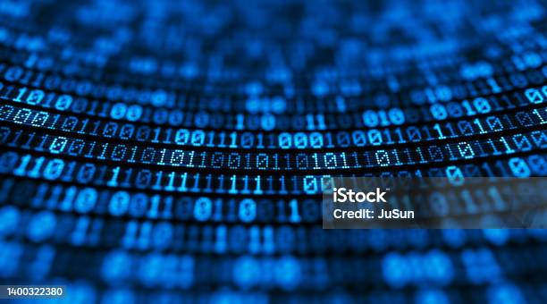 Digital Screen With Encryption Data Background Big Data With Binary Computer Code Safe Your Data Cyber Internet Security Concept Security And Protection Your Privacy Data 3d Illustration Stock Photo - Download Image Now