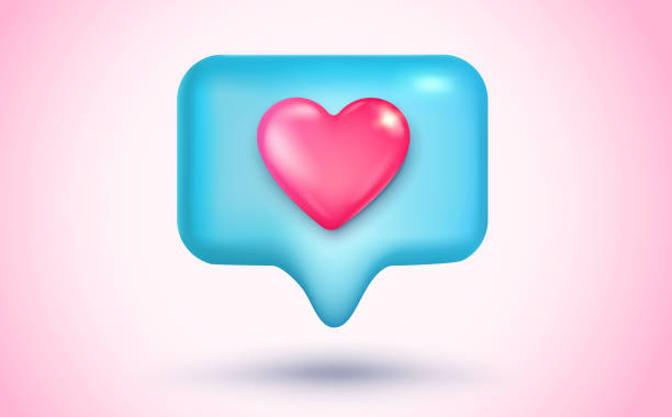 istock Vector social media heart icon. Vector like icon in 3d style with heart. Realistic heart for social media and notification. 1400323898