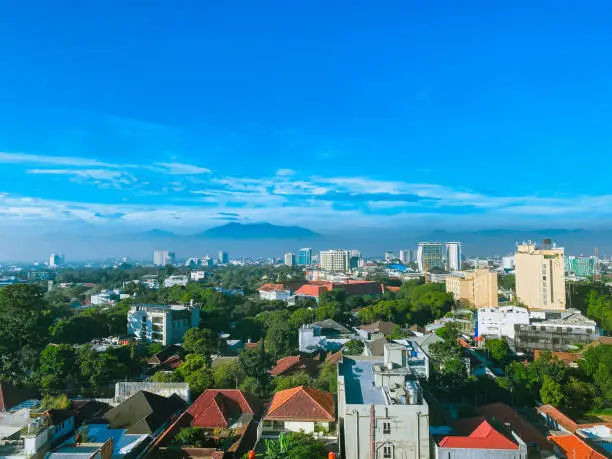 Bandung City view from Jalan Ir.H. Juanda, Citarum, Bandung Wetan in the morning.