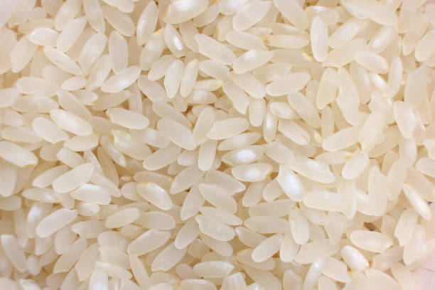 sfondo di riso - clipping path rice white rice basmati rice foto e immagini stock