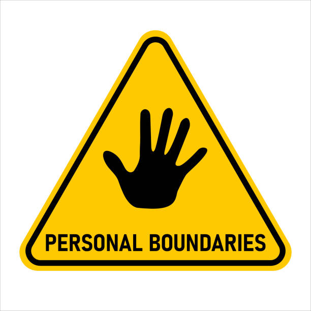 personal boundaries Personal boundaries. Vector illustration boundary stock illustrations