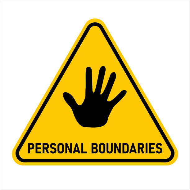 personal boundaries Personal boundaries. Vector illustration setting stock illustrations