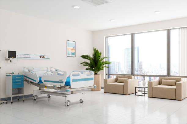 istock Empty Luxury Modern Hospital Room 1400338206