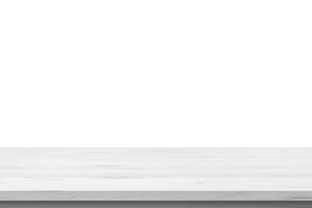 istock Empty white wooden table top isolated on white background 1400338551