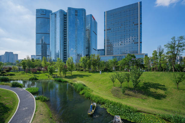 istock Sunny Chengdu Financial City 1400341192