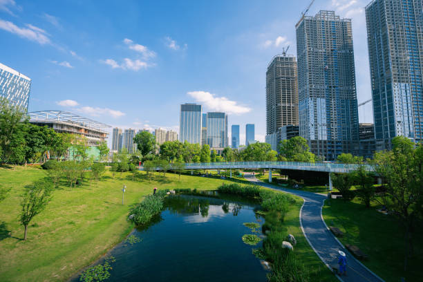 istock Sunny Chengdu Financial City 1400341197